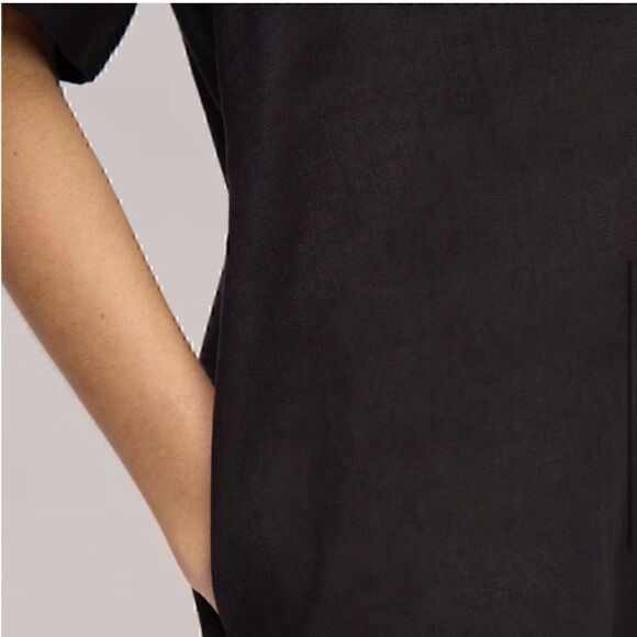 * NEW Everlane Linen Workwear Dress Black Small - Picture 4 of 6